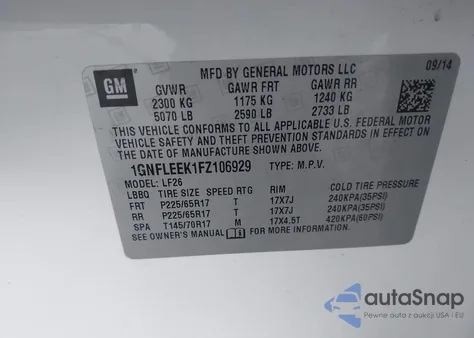 2015 Chevrolet Equinox Ls from USA, damaged, VIN 1GNFLEEK1FZ106929